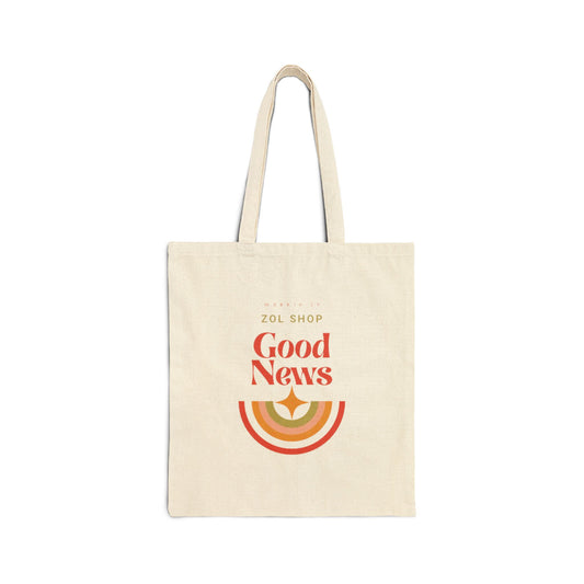 Cotton Canva Tote Bag Good News