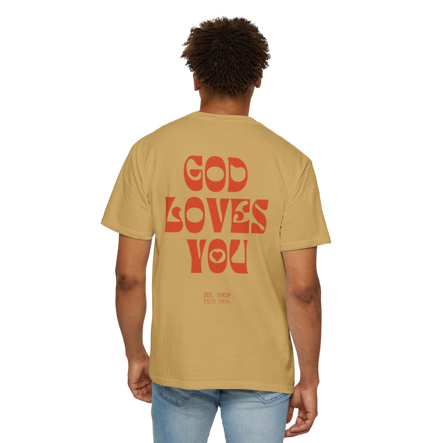 Unisex GOD LOVES YOU, Camiseta cristiana, camiseta estetica, camiseta juvenil, Regalo para cristianos