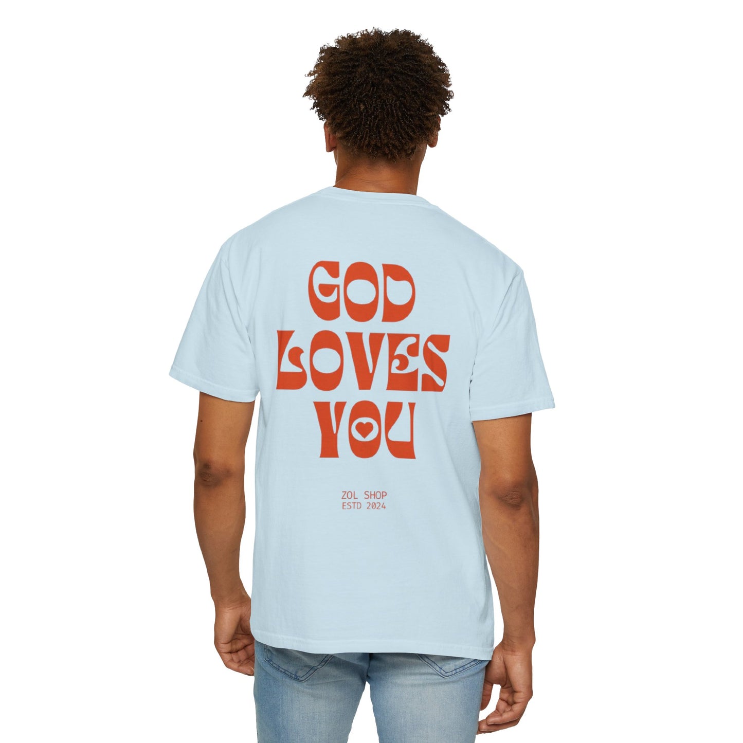 Unisex GOD LOVES YOU, Camiseta cristiana, camiseta estetica, camiseta juvenil, Regalo para cristianos