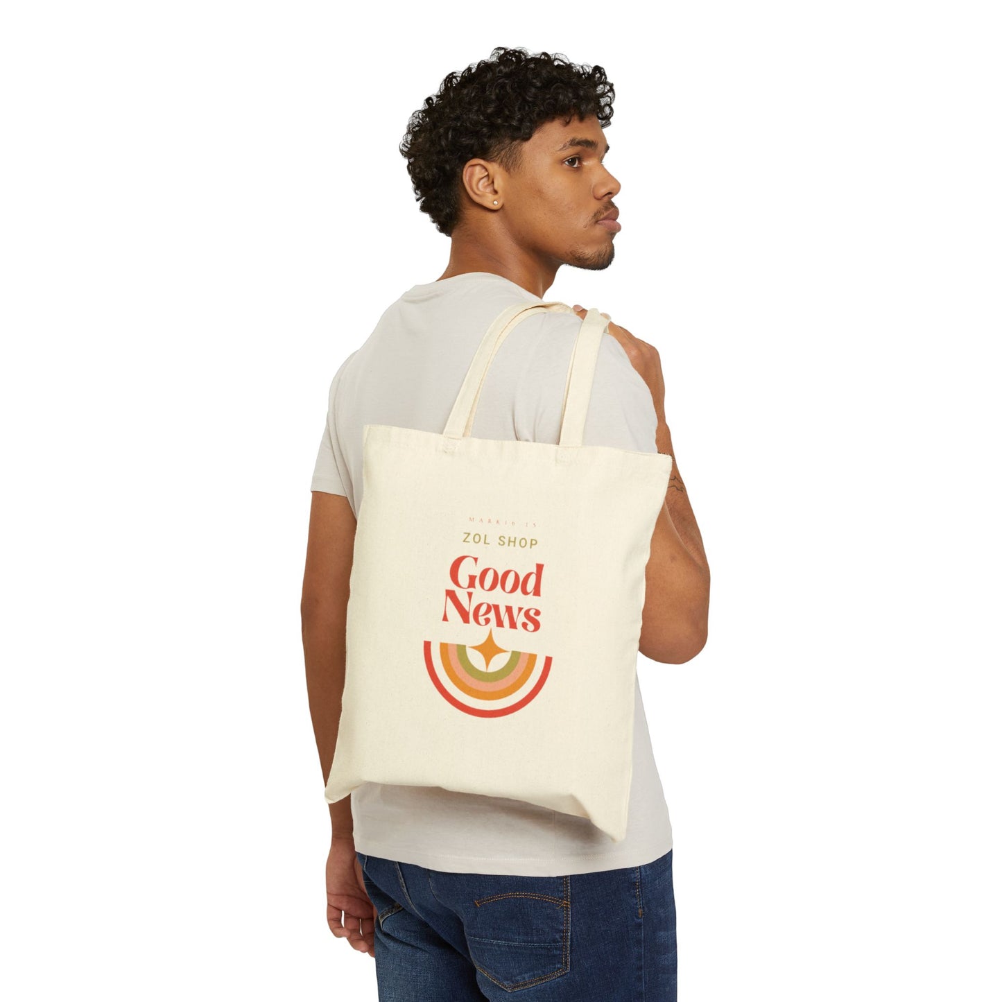 Cotton Canva Tote Bag Good News