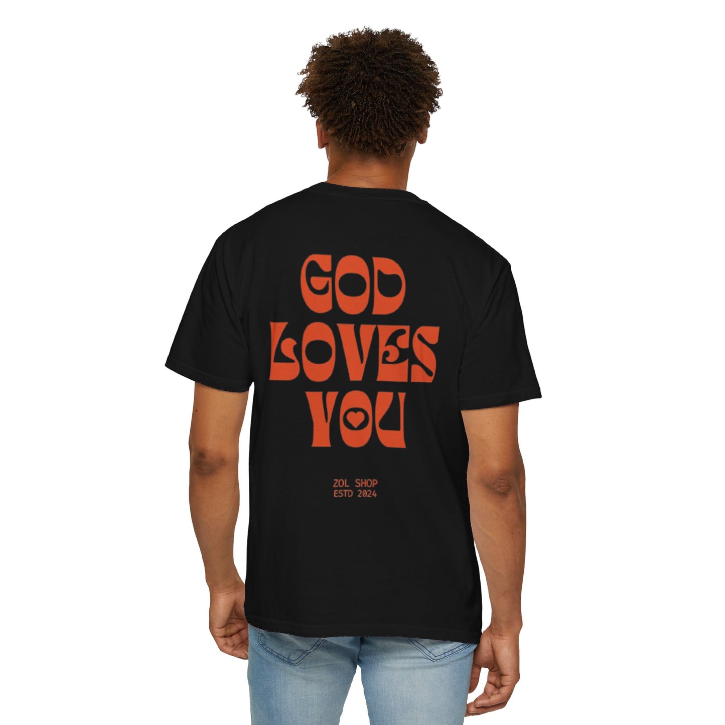 Unisex GOD LOVES YOU, Camiseta cristiana, camiseta estetica, camiseta juvenil, Regalo para cristianos