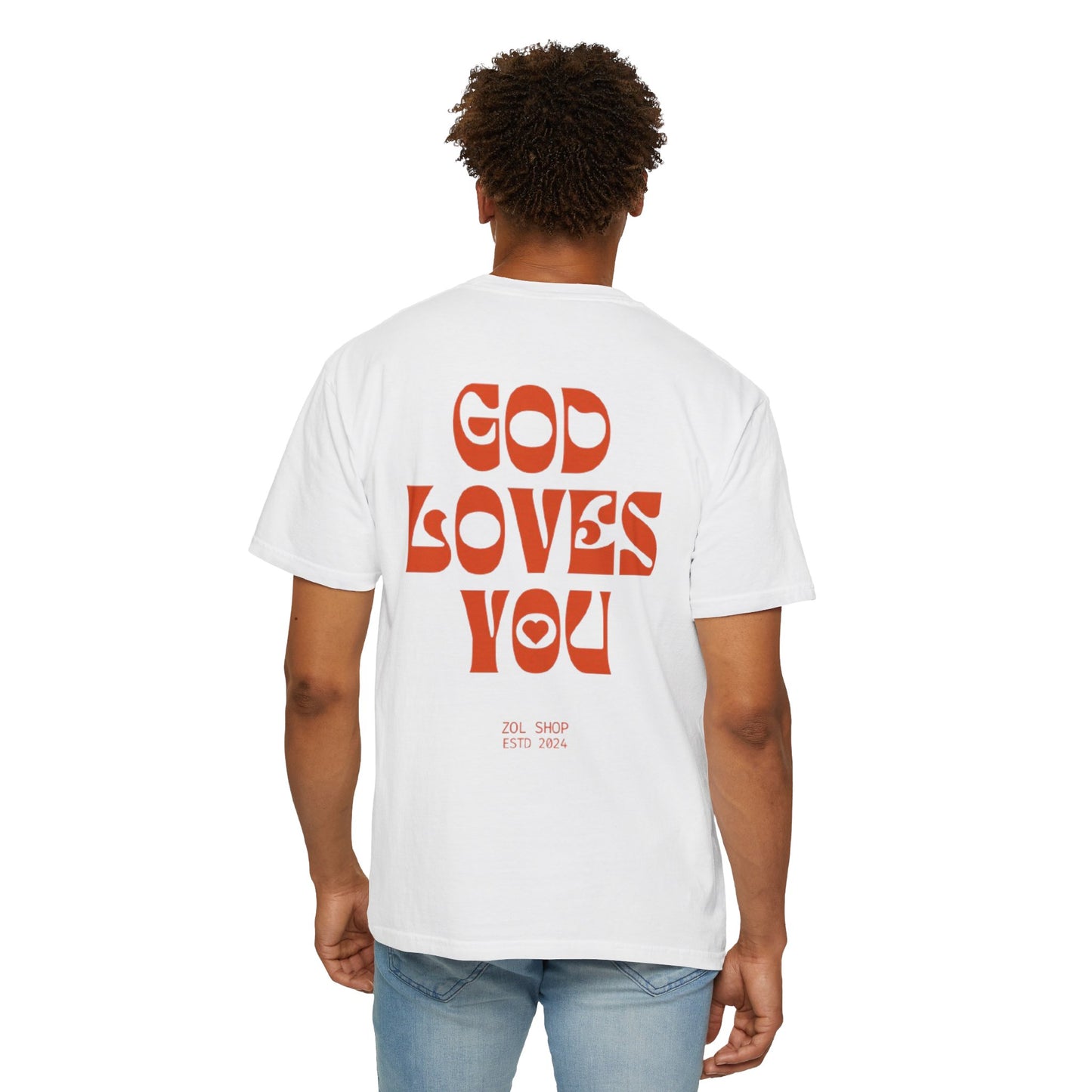 Unisex GOD LOVES YOU, Camiseta cristiana, camiseta estetica, camiseta juvenil, Regalo para cristianos