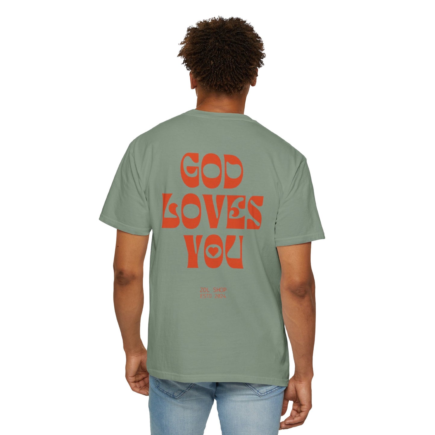 Unisex GOD LOVES YOU, Camiseta cristiana, camiseta estetica, camiseta juvenil, Regalo para cristianos